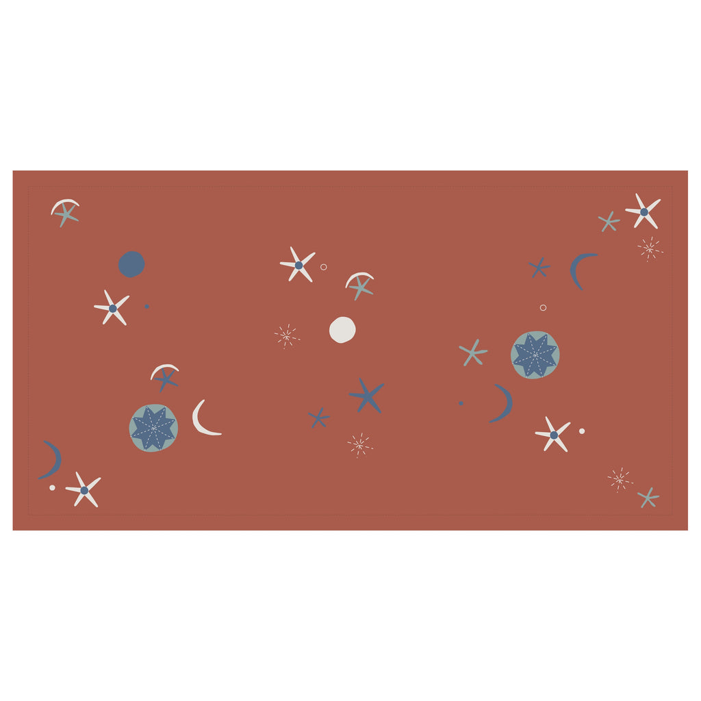 COSMIC TABLECLOTH APPLIQUÉ - Terracotta - Tablecloth