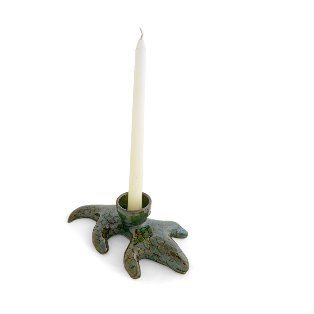 CROC CANDLE HOLDER - pottery