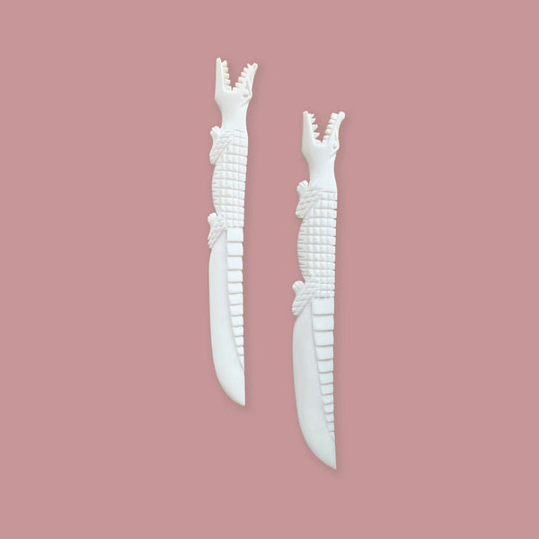 CROC LETTER OPENER - side view CROC LETTER OPENER - side view