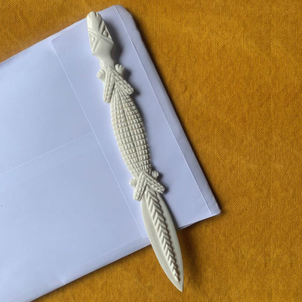 CROC LETTER OPENER - top view CROC LETTER OPENER - top view