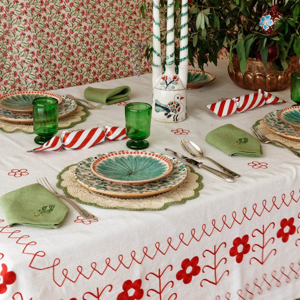 DOTTY DAISY DESSERT PLATE - pottery