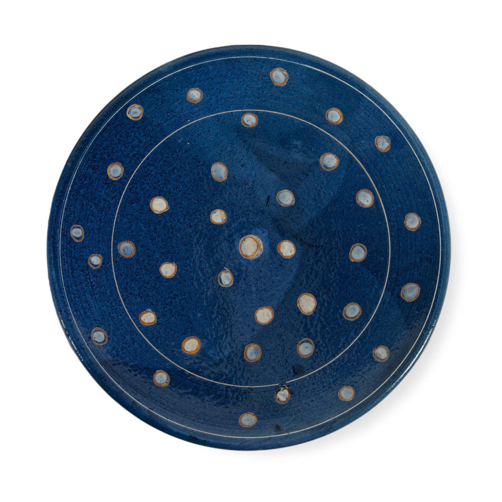 DOTTY MIDNIGHT DINNER PLATE - pottery