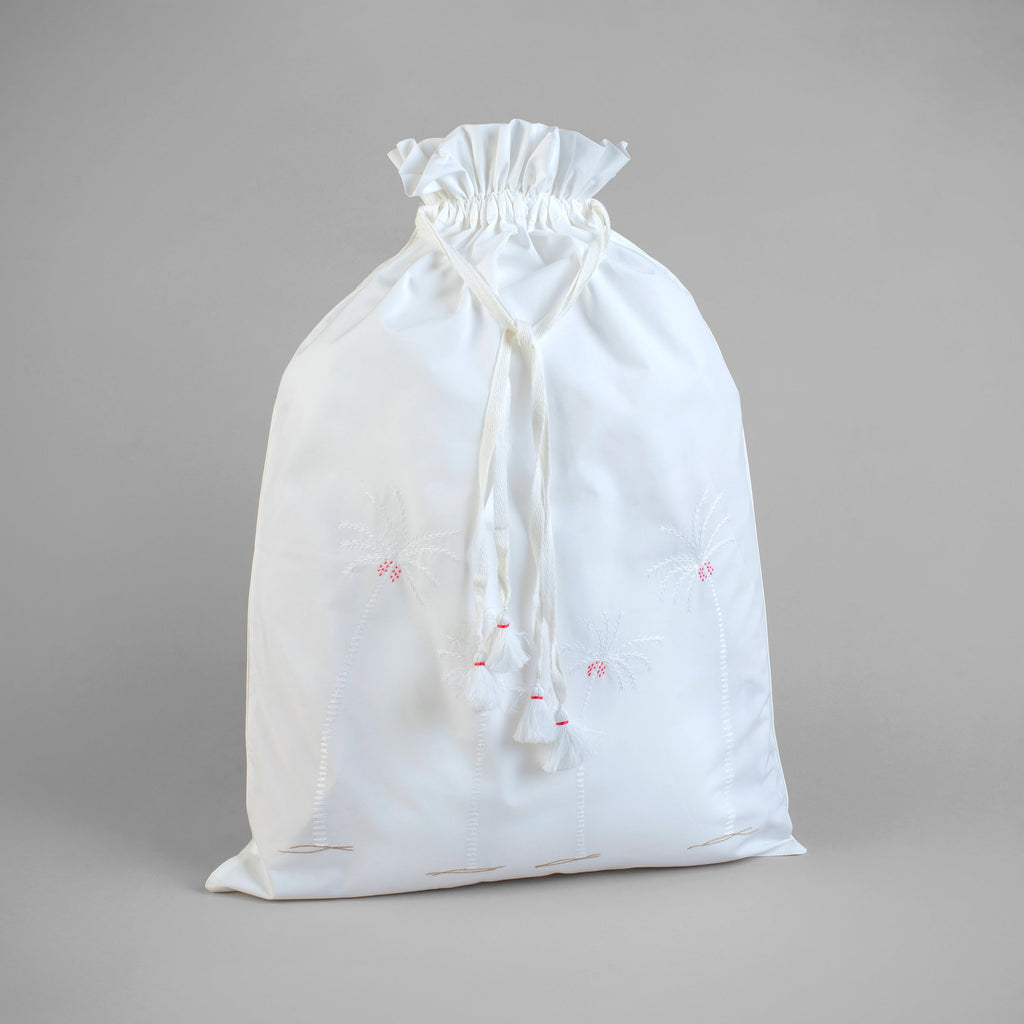 EMBROIDERED LAUNDRY BAG - Palm Tree / white - Bags