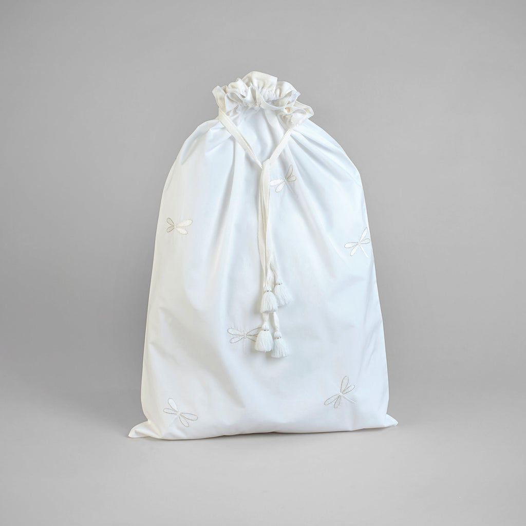 EMBROIDERED LAUNDRY BAG - Rania / white - Bags