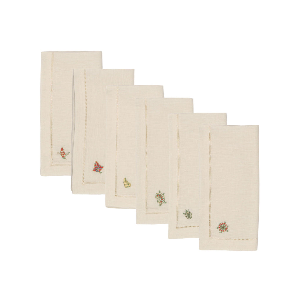 FILIGREE FLOWER NAPKINS (Set of 6) - Napkins