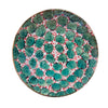 GREEN LEAVES RED SERVING BOWL - Large - pottery