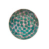 GREEN LEAVES RED SERVING BOWL - Small - pottery