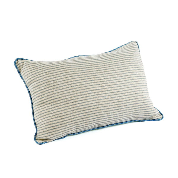 KUSH STRIPES CUSHION COVER SKY - Rectangular (41cm x 30cm) - Cushion