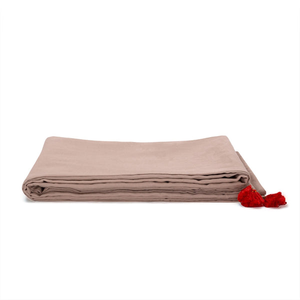 LINEN THROW WITH TASSLES LINEN THROW WITH TASSLES
