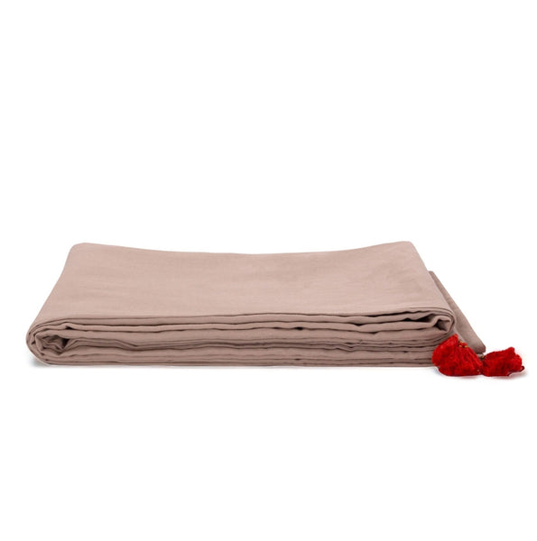 LINEN THROW WITH TASSLES LINEN THROW WITH TASSLES