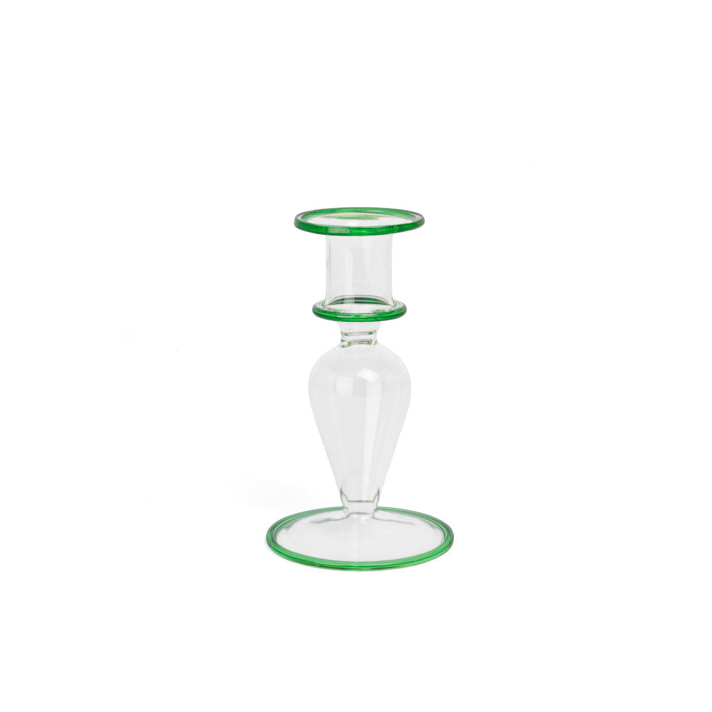 LOTUS CANDLEHOLDER - Green - glass