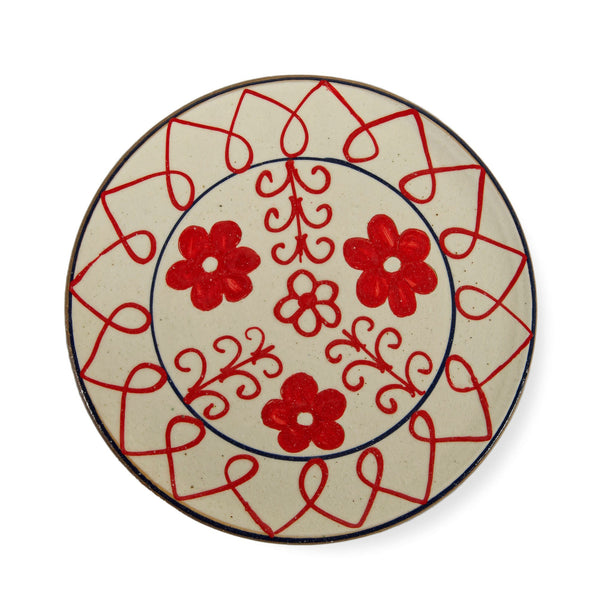 MENYA RED DINNER PLATE - pottery