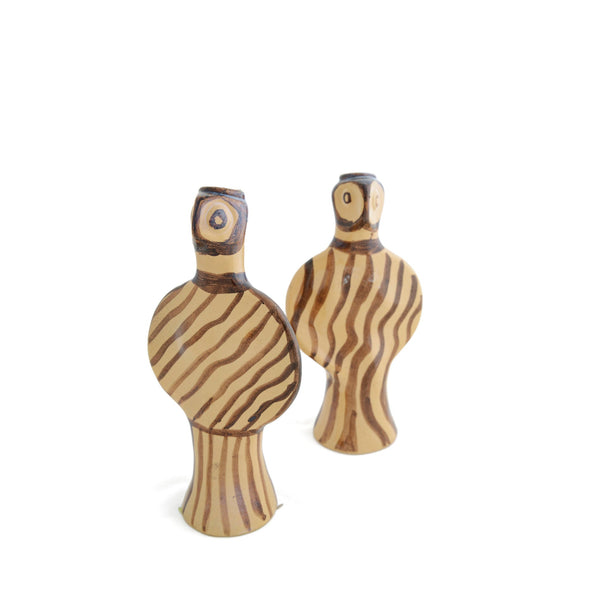 MR AND MRS ORACLE CANDLE HOLDER - pottery