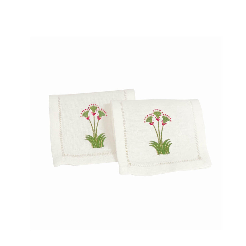 NILE LOTUS COCKTAIL NAPKINS (Set of 6) - green - Napkin