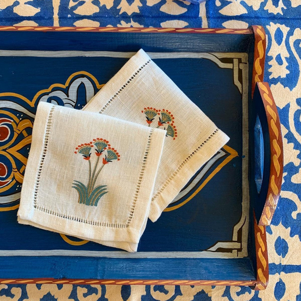 NILE LOTUS COCKTAIL NAPKINS (Set of 6) - Napkin