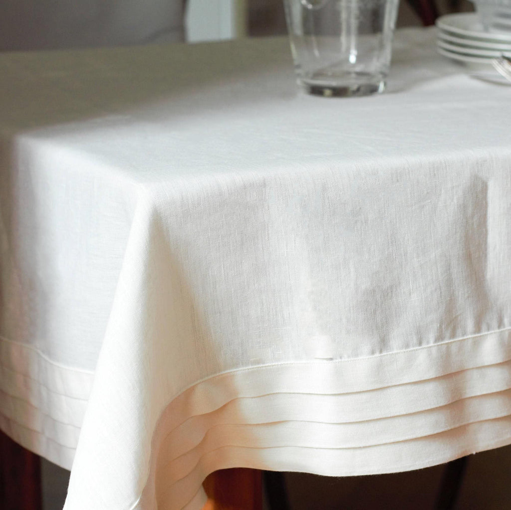 PLEATS LINEN TABLECLOTH - ecru - Tablecloth