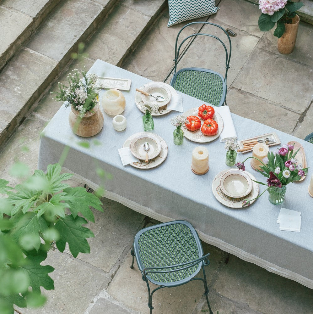 PLEATS LINEN TABLECLOTH - ecru - Tablecloth