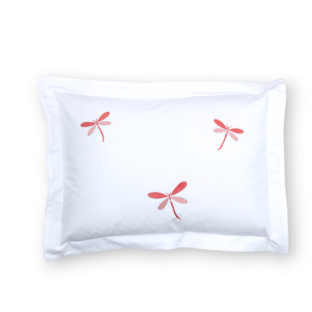 RANIA (DRAGONFLY) BEDDING - Cushion Cover / Small Square (40cm x 40cm) / red - Bedding