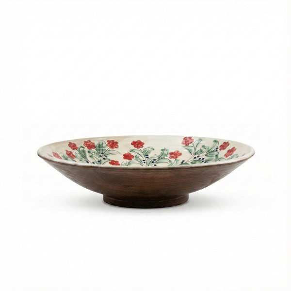 RED BLOSSOM SERVING BOWL