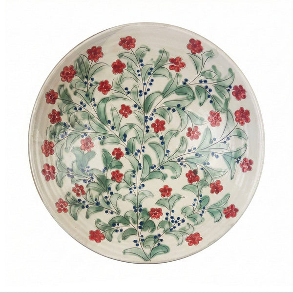 RED BLOSSOM SERVING BOWL
