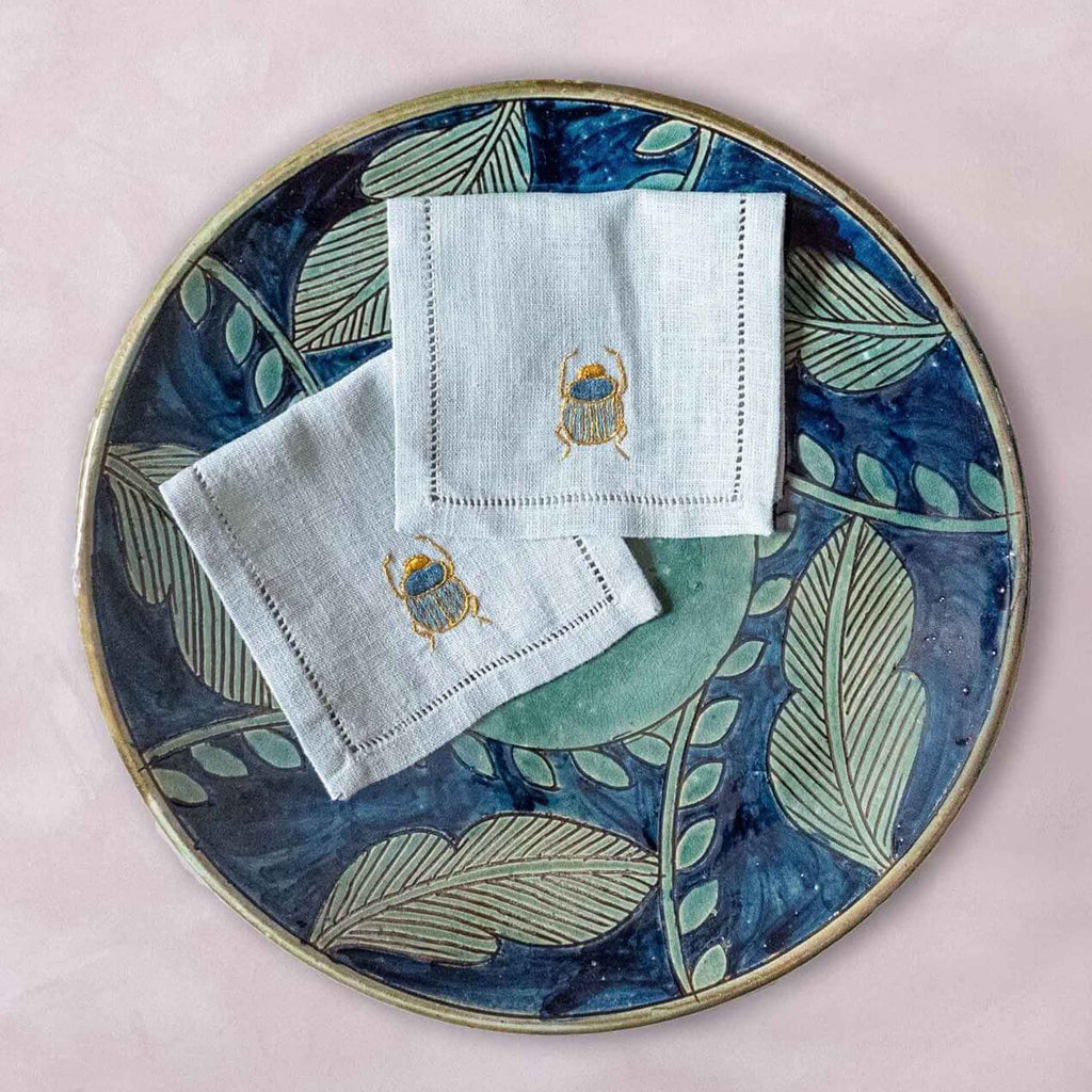 SCARAB COCKTAIL NAPKINS (Set of 6) - Napkin