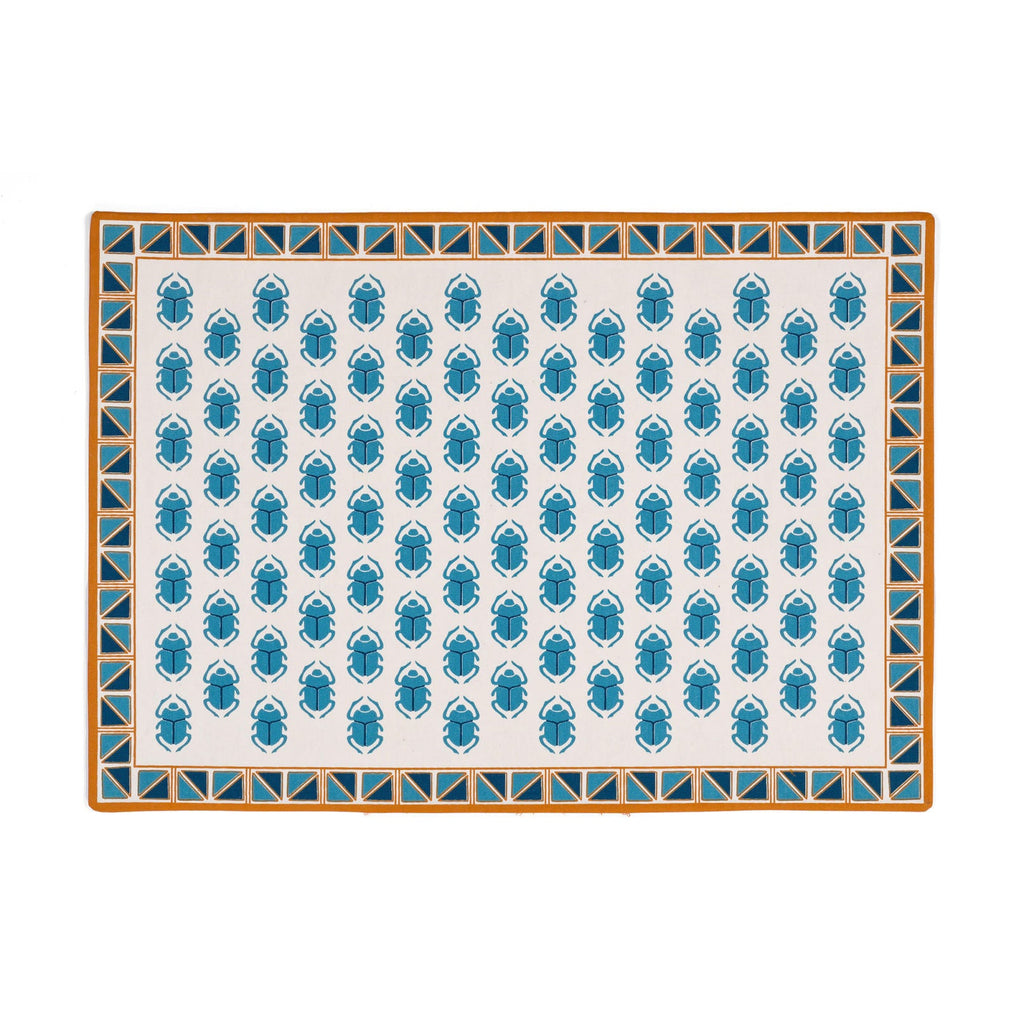 SCARAB PLACEMAT WITH BORDER - blue - Placemats