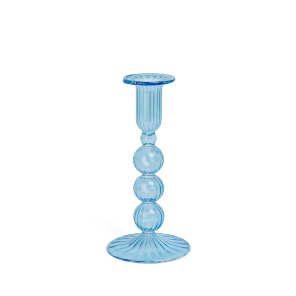 SPARK LARGE CANDLEHOLDER - Sky Blue - glass