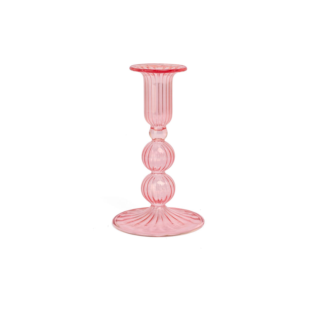 SPARK MEDIUM CANDLEHOLDER - Pink - glass