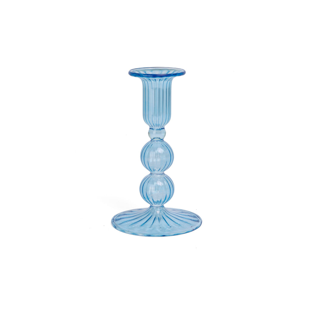 SPARK MEDIUM CANDLEHOLDER - Sky Blue - glass