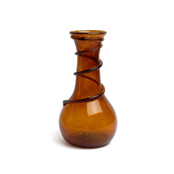 SPIRAL VASE - amber - glass