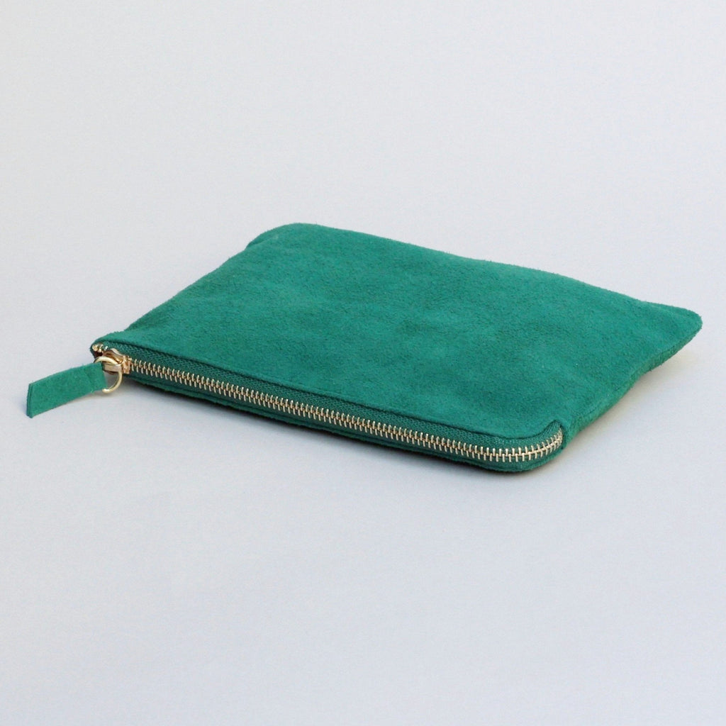 SUEDE POUCH - small / emerald green