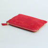 SUEDE POUCH - small / tomatoe red