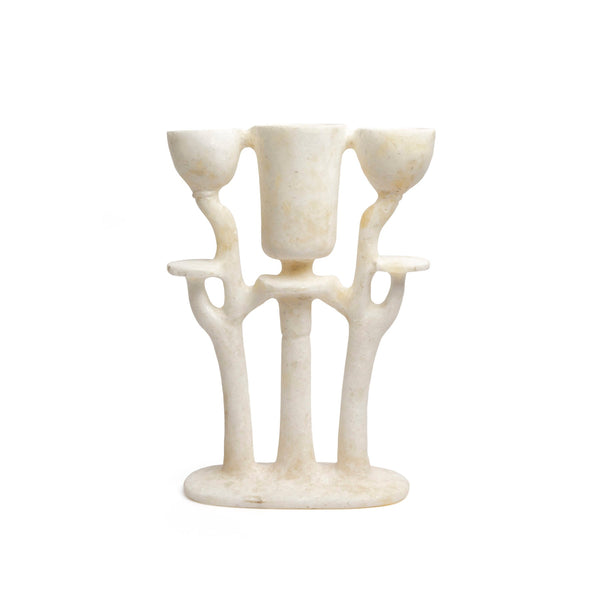 TUTANKHAMON CANDELABRA - Alabaster