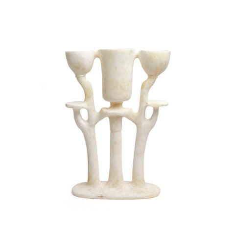 TUTANKHAMON CANDELABRA - Alabaster