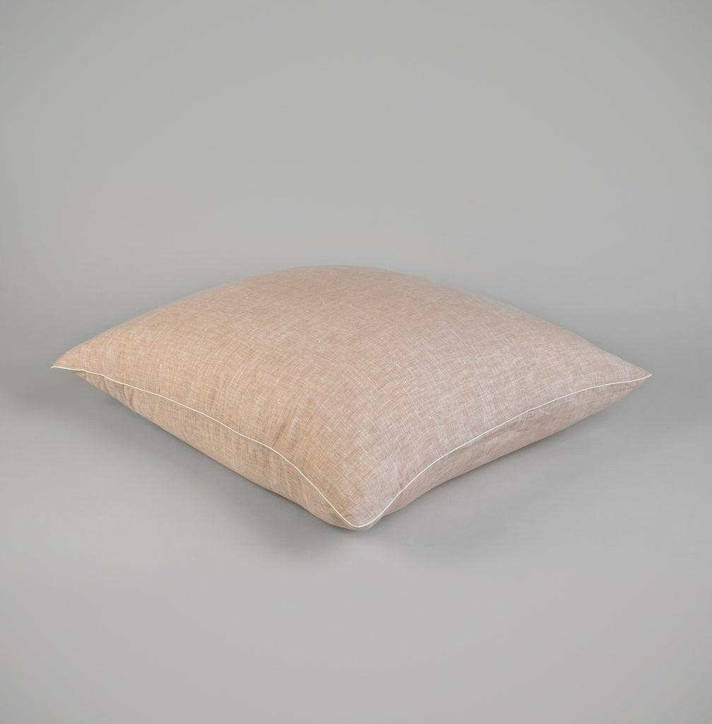 COTTON-PIPED LINEN CUSHION COVER (SET OF TWO)