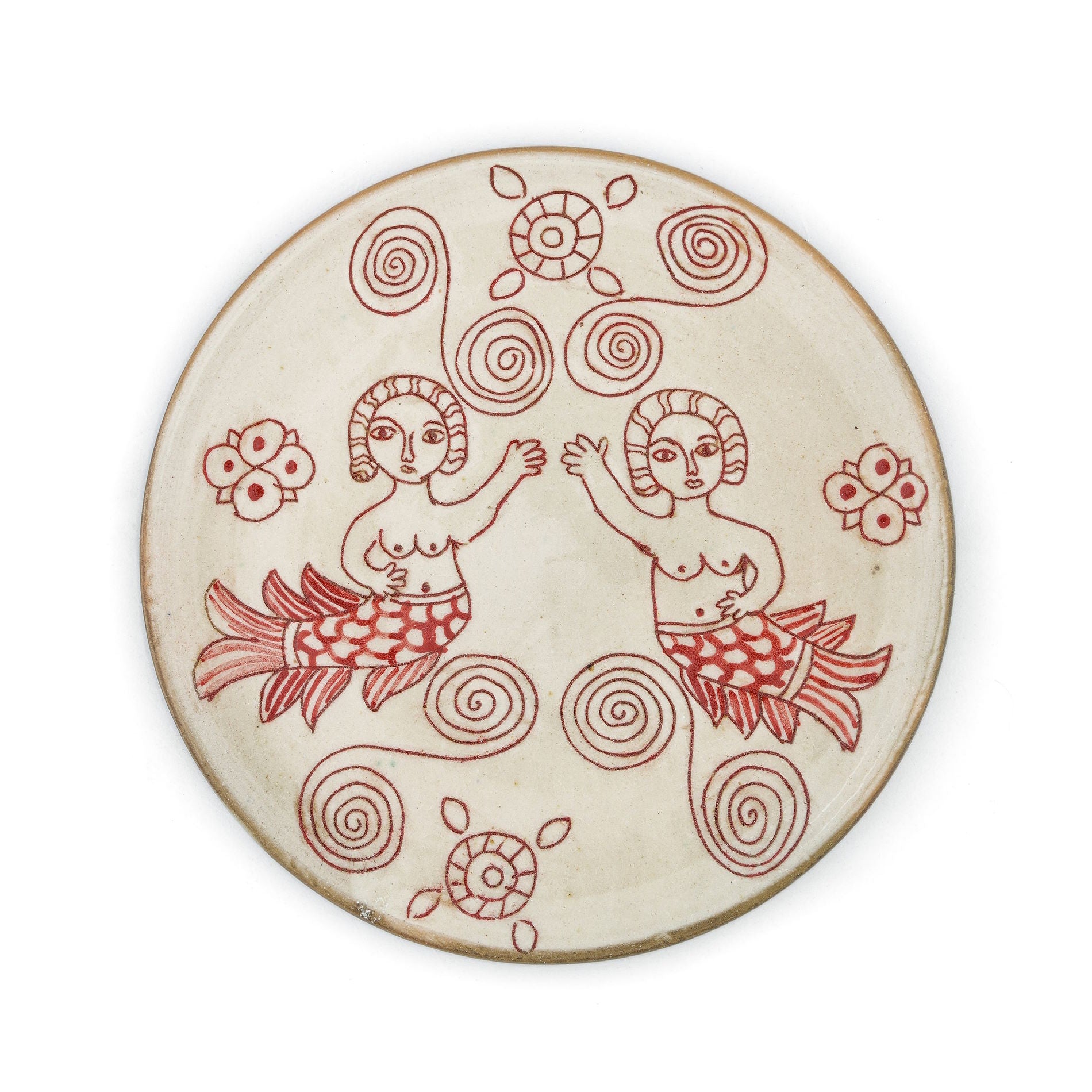 SEA BRIDE DANCE RED DINNER PLATE